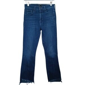 MOTHER Women's Dark Blue Cropped Ankle Jeans